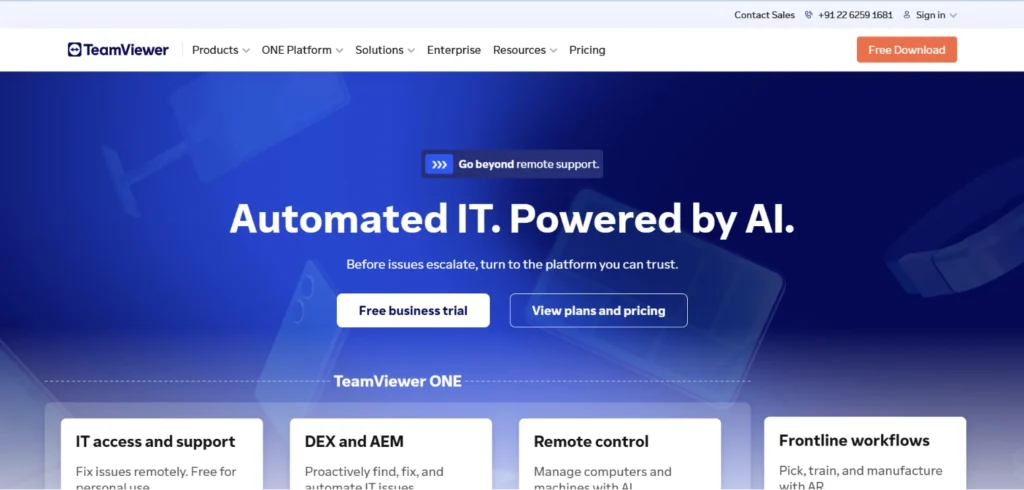 TeamViewer AI-powered IT support platform